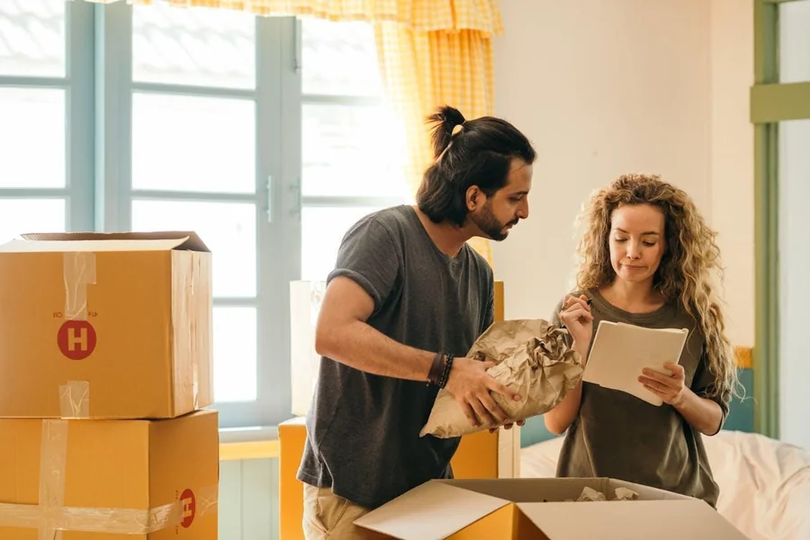 Couple budgeting for the move