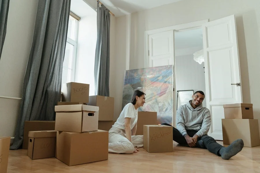 couple just moved into a new home