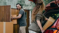 couple packing and preparing mentally for life in a new place
